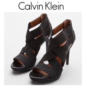 Calvin Klein Allison Black Sandals Size 6M